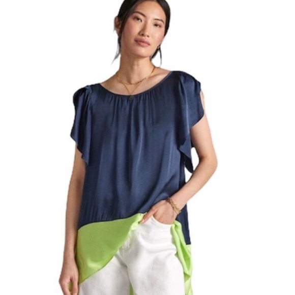 Anthropologie Maeve Color blocked Tunic Blouse XS - Picture 1 of 6